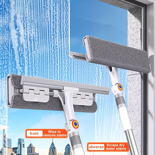 2-in-1 Raam- en Glasreiniger met Uitschuifbare Steel 1