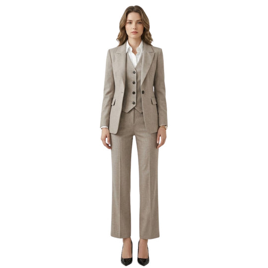 Dames 3-delig Pak Met Blazer en Broek