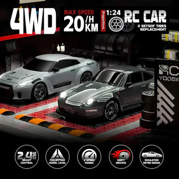 4WD RC-auto Retro Drift Master met LED-verlichting 1