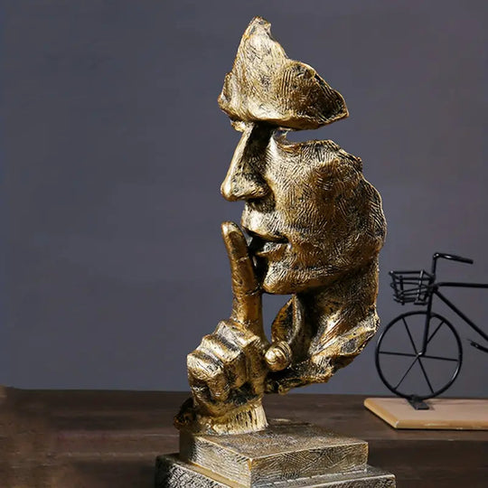 Abstracte Sculptuur voor Interieurdecoratie met Gouden Afwerking 1
