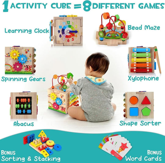 Activiteitenkubus voor Baby's 8-in-1 Multifunctioneel 5
