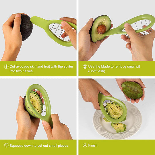 Avocado Snijgereedschap Blokjes met Ergonomisch Ontwerp 3