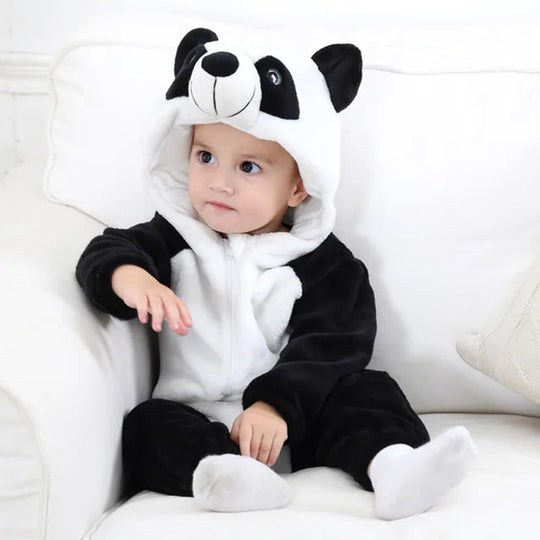 Baby Rompertje Dierenprint met Capuchon voor Jongens en Meisjes 0