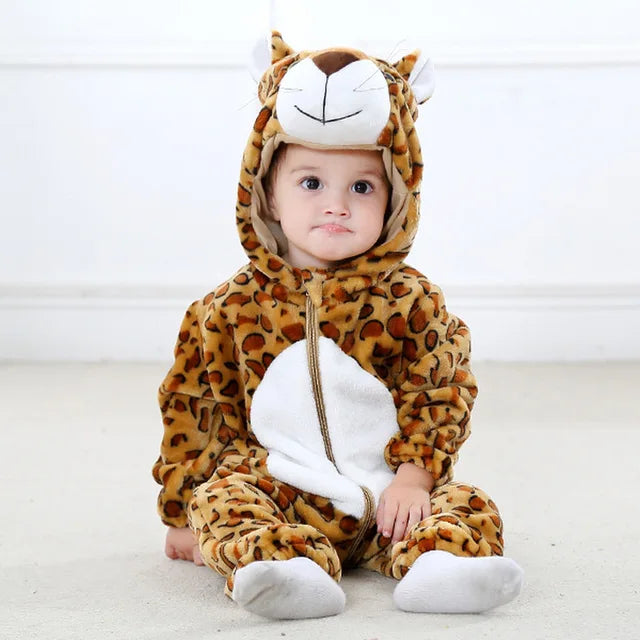 Baby Rompertje Dierenprint met Capuchon voor Jongens en Meisjes 5