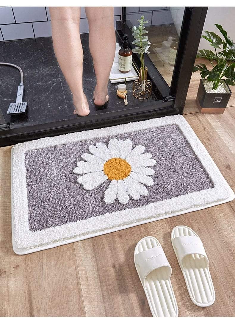 Badkamer Antislipmat met Madeliefjespatroon 8