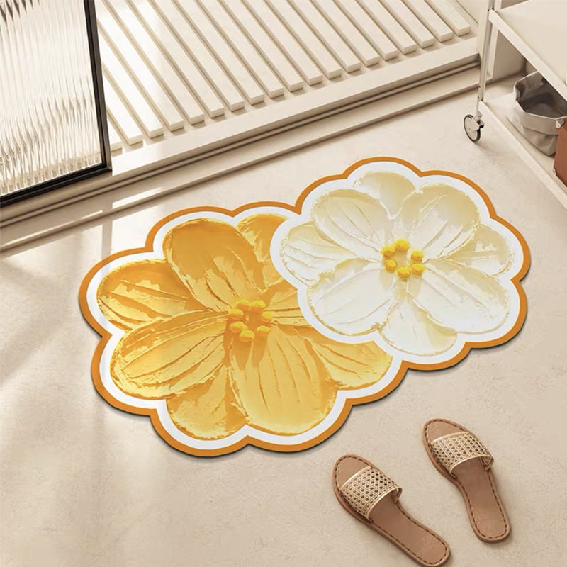 Badkamer Vloermat met Bloemen Design 5