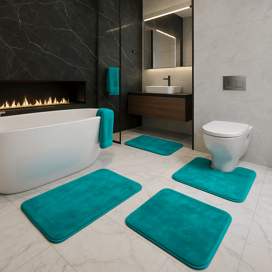 Badmat Set van 3 Stukken voor Badkamer 1