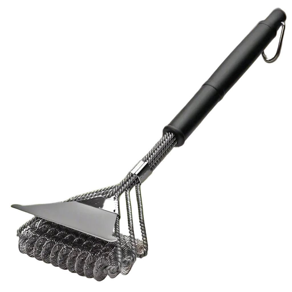Barbecueborstel Ergonomisch Met Brede Schraper Voor Veilig Reinigen