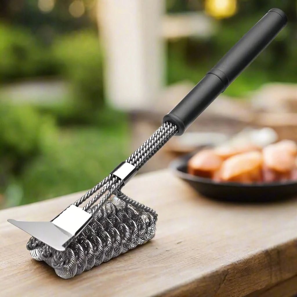 Barbecueborstel Ergonomisch Met Brede Schraper Voor Veilig Reinigen 1