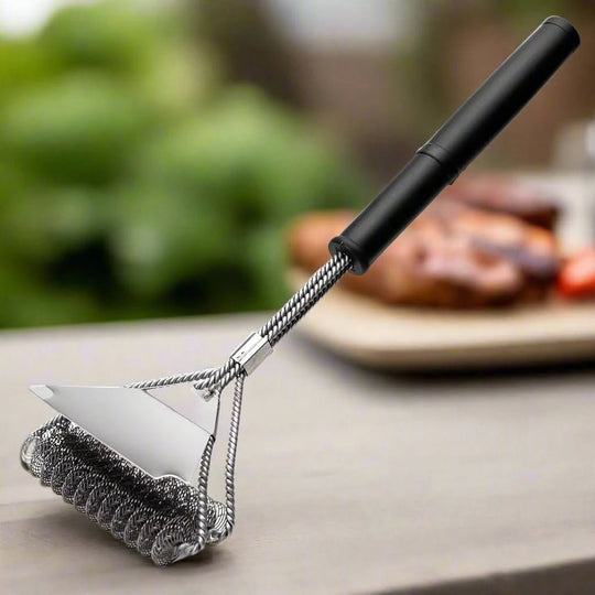 Barbecueborstel Ergonomisch Met Brede Schraper Voor Veilig Reinigen 2
