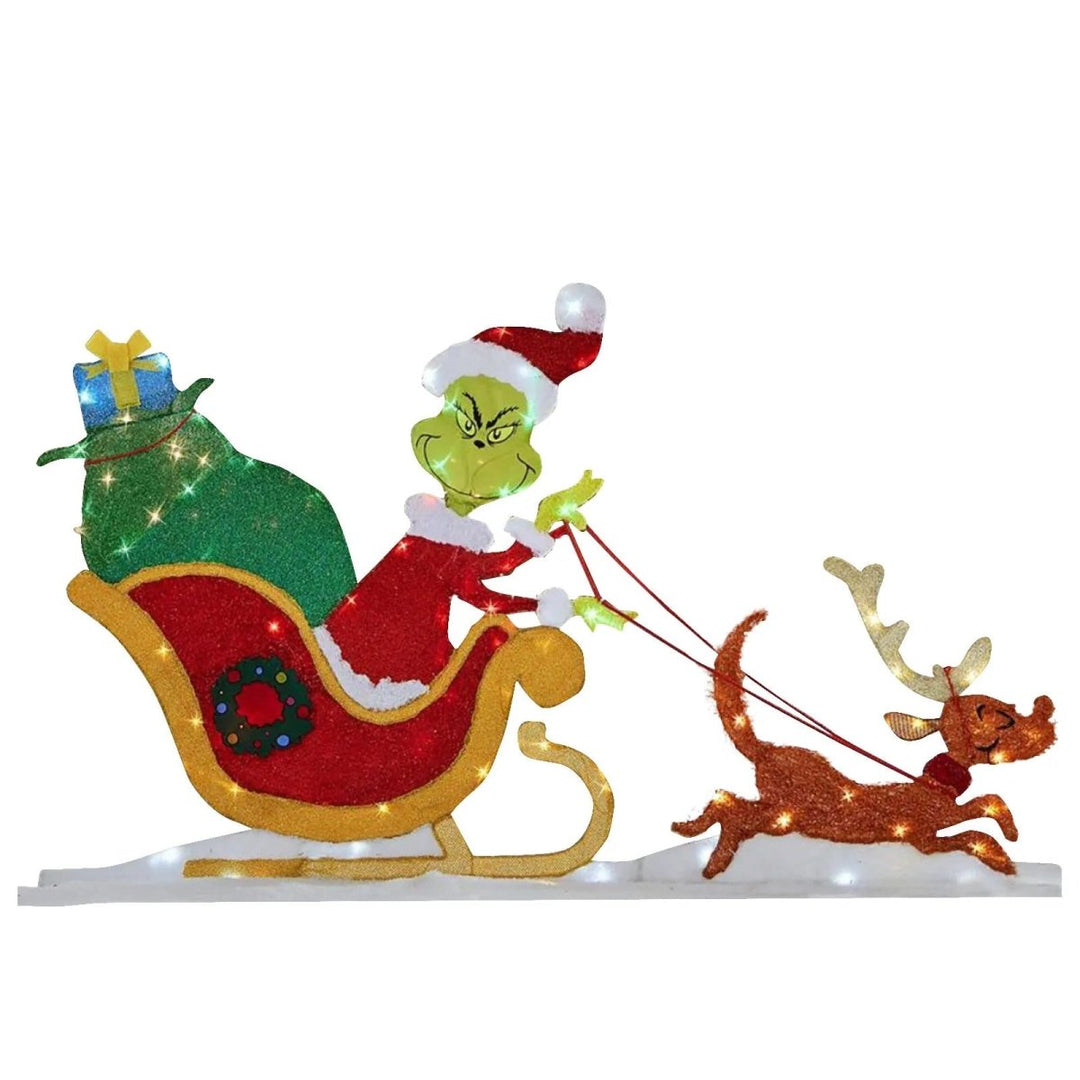 Buiten Tuindecoratie Grinch met LED Verlichting 4