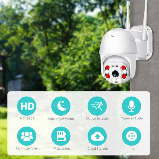 Buitenbewakingscamera 360° Met WiFi En Beweging Detectie 1