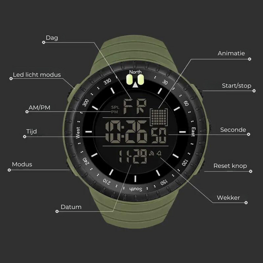 Buitenhorloge voor Avonturiers met Multifunctionele Functies 3