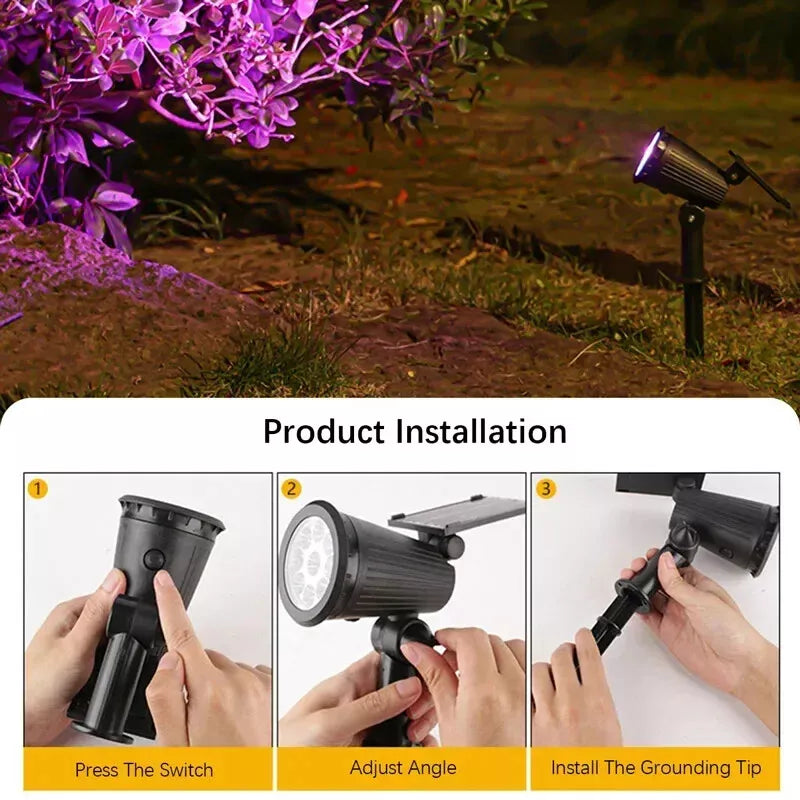 Buitenlamp LED Spotlampen Solar Tuinverlichting Weerbestendig 8