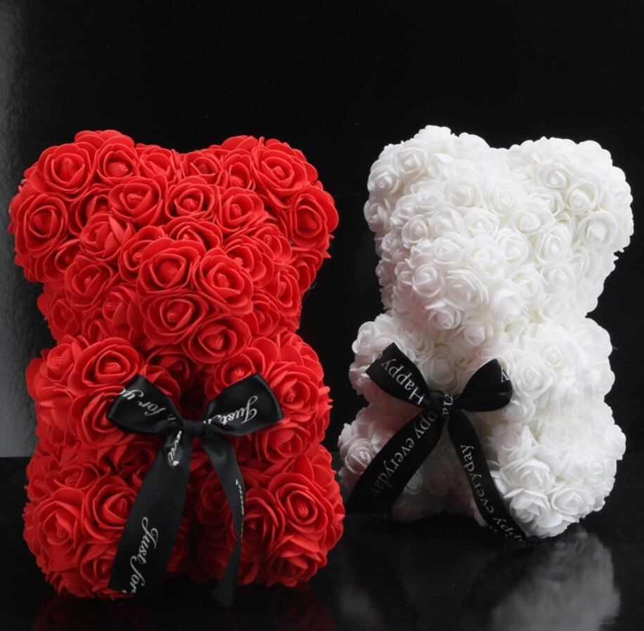 Cadeau voor Liefde - Teddybeer van Rozen 0