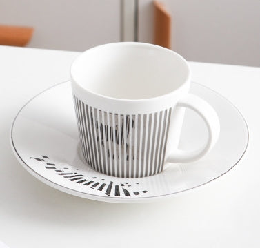 Creatieve Koffiemok met Bewegende Reflectie en Luxe Gouden Lijnen 4