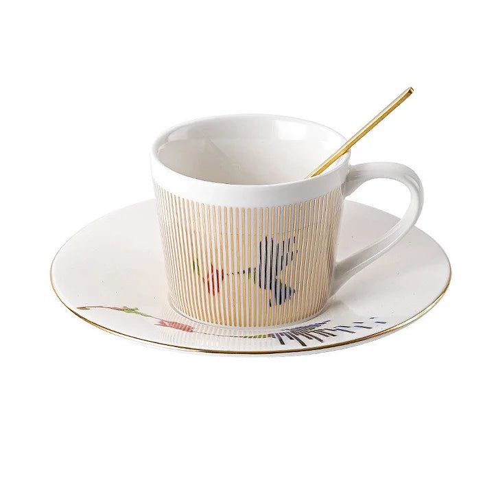 Creatieve Koffiemok met Bewegende Reflectie en Luxe Gouden Lijnen 7