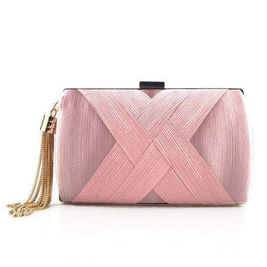 Dames Avondtas Satijnen Clutch met Kwastje 6
