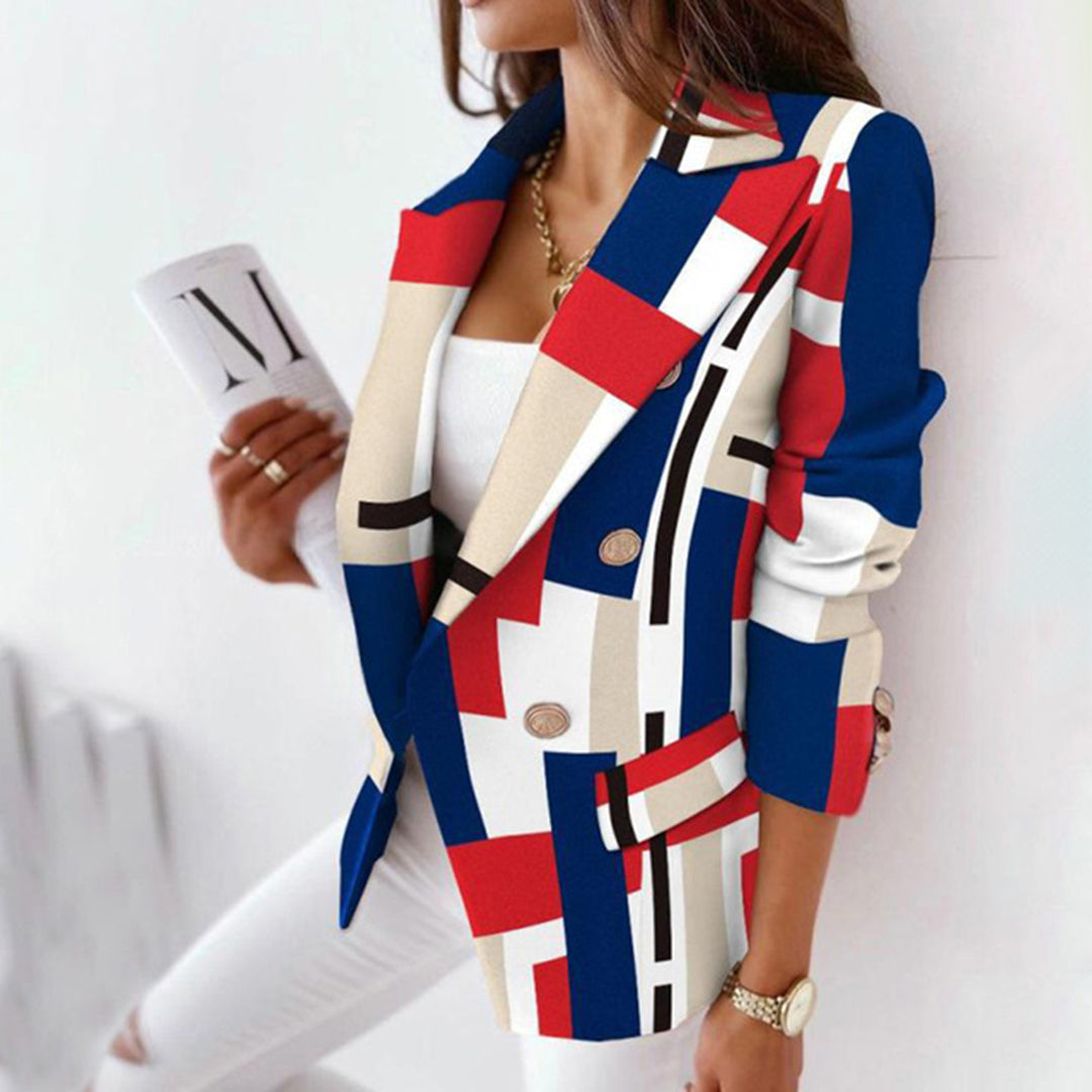 Dames Blazer met Ruitpatroon en Thermische Voering 4