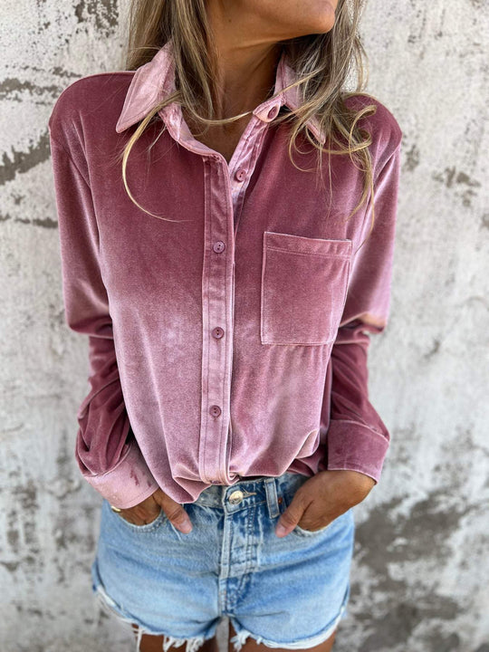 Dames Blouse met Lange Mouwen in Herfststijl 2