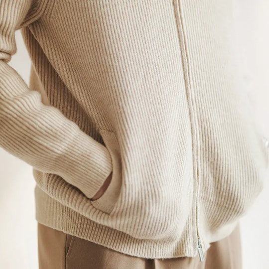 Dames Cardigan Gebreid Met Ribbelstructuur Casual 2