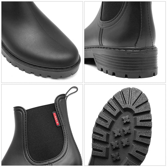 Dames Chelsea Regenlaarzen Waterdicht met Slipbestendige Zool 4
