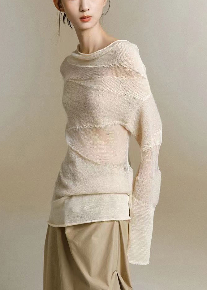 Dames Coltrui Beige Met Tule Patchwork 3