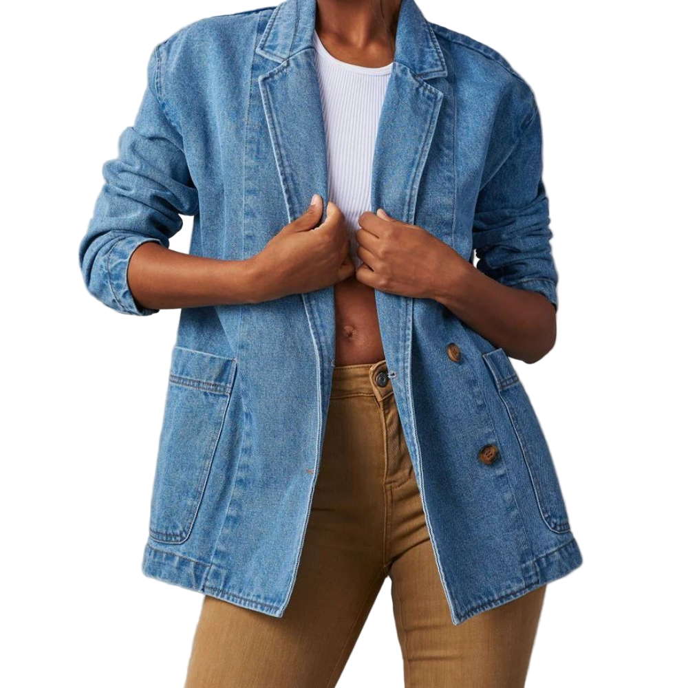 Dames Denimjacke Casual Stijl 0