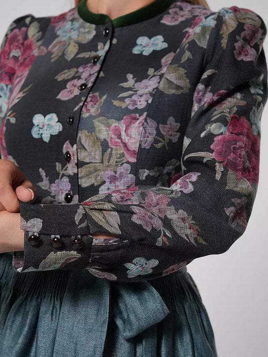 Dames Dirndljurk Vintage Stijl Bloemmotief voor Feestelijke Gelegenheden 3