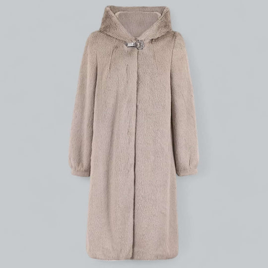 Dames Faux Fur Jas Tailored Fit met Kap 1
