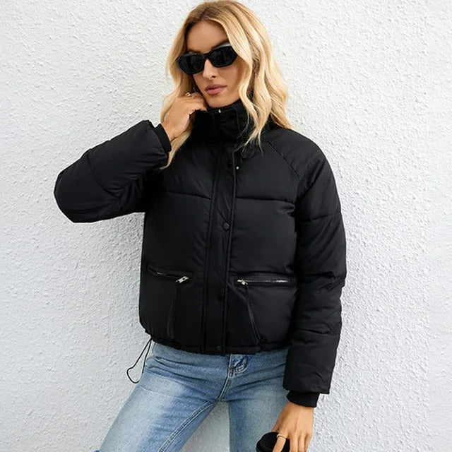 Dames Gewatteerde Jas Korte Trendy Stijl 10