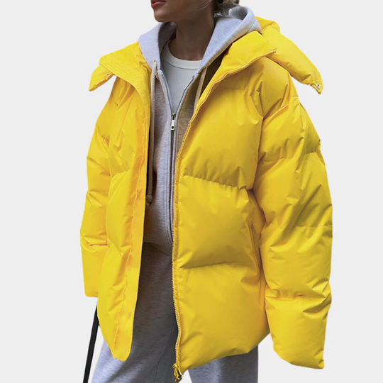 Dames Gewatteerde Jas Oversized Pasvorm 4