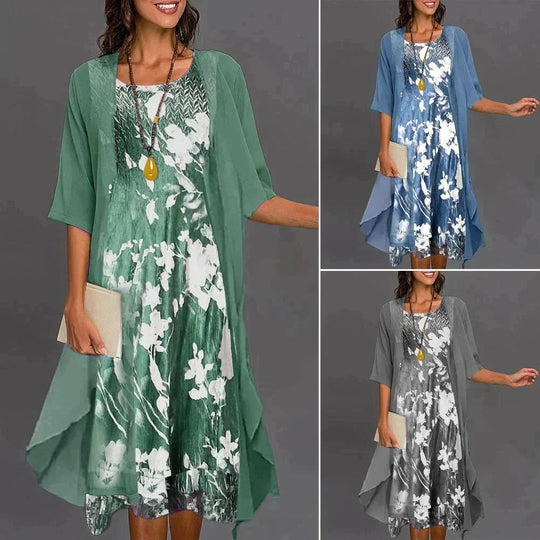 Dames Herfstjurk Met Elastische Taille 1