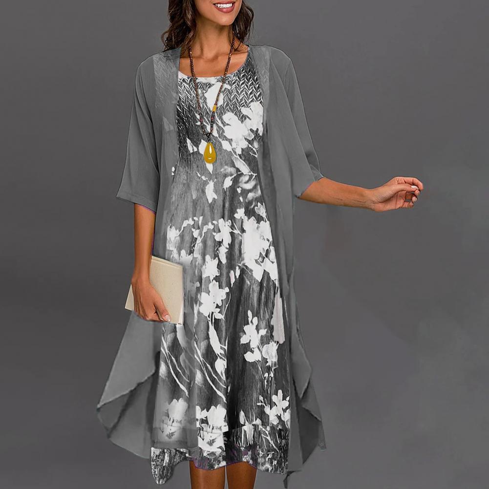 Dames Herfstjurk Met Elastische Taille 2