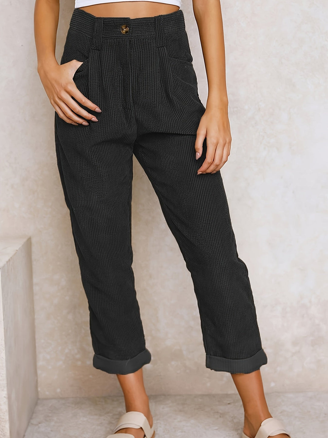 Dames Hoge Taille Broek Casual Comfort 0
