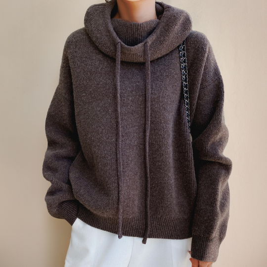 Dames Hoodie Gebreid met Stijlvolle Details voor Casual en Chic Outfits 7