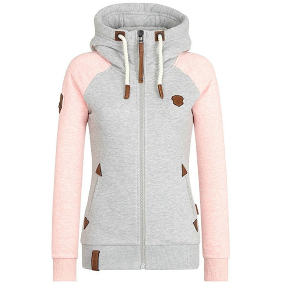 Dames Hoodie met Ritssluiting en Capuchon 4