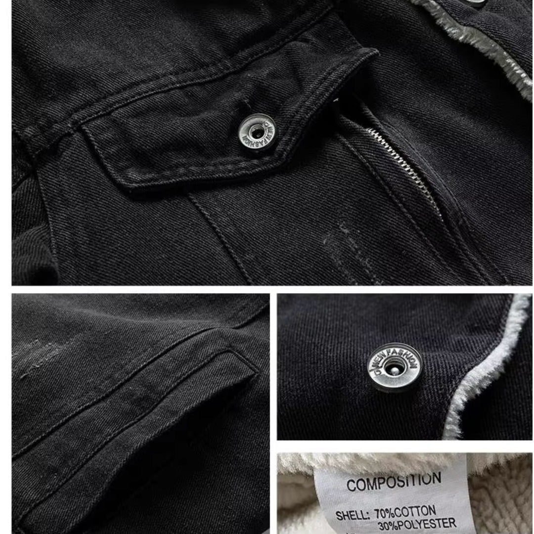 Dames Jas Denim Met Fleece Voering Casual Voor Elk Seizoen 5
