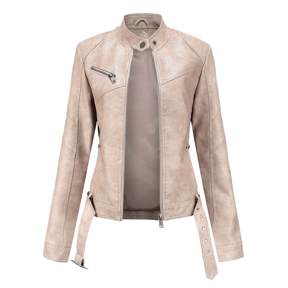Dames Jas Winter Met Ritsdetails En Verstelbare Taille 0