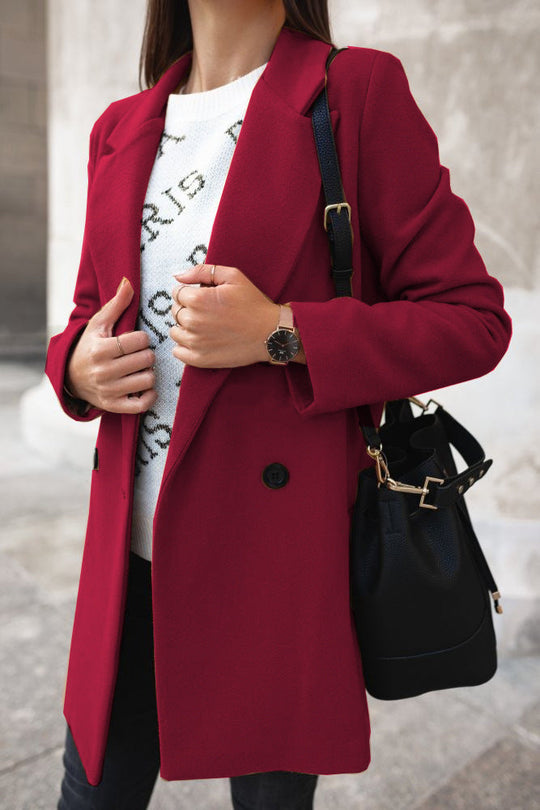 Dames Jas Winter Scandinavisch Ontwerp Met Kraag 2