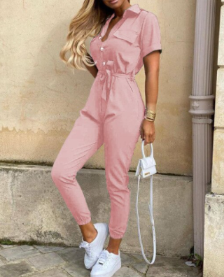 Dames Jumpsuit Met Knoopsluiting 6