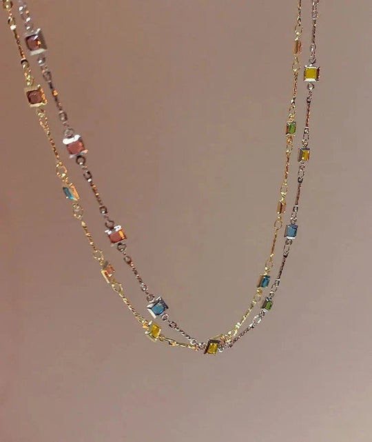 Dames Ketting Fijne Stijl met Kleurrijke Stenen voor Elke Gelegenheid 1