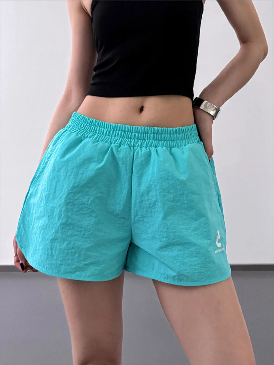 Dames Korte Broek Elastische Taille Katoen Linnen Met Zakken 8