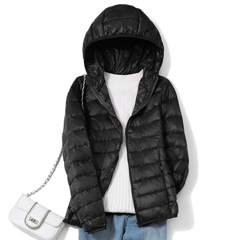 Dames Korte Puffer Jacket Ultralicht Casual Winterjas 13