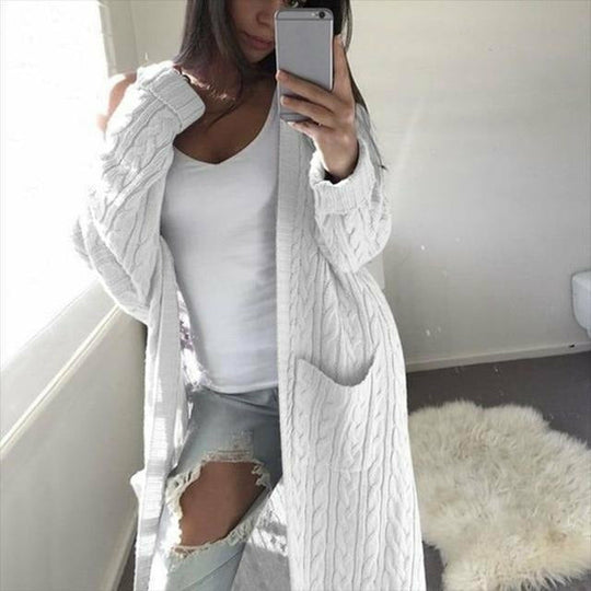 Dames Lange Gebreide Trui Casual Stijlvol 2
