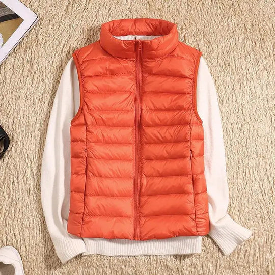 Dames Lichtgewicht Donsvest Casual Polyester 5