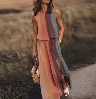 Dames Maxi-jurk Zomerstijl Unieke Snit 5