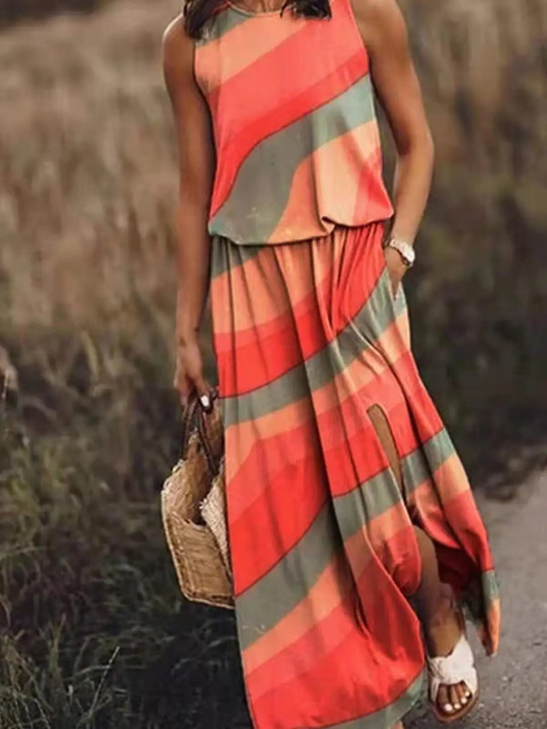 Dames Maxi-jurk Zomerstijl Unieke Snit 6