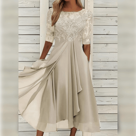 Dames Maxi Galajurk Asymmetrische Rok Kant 8