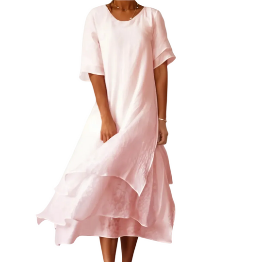 Dames Maxi Jurk Vloeiende Stijl Ademend Katoen 0